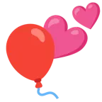 dos corazones + globo