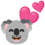 dos corazones + koala