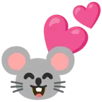 dos corazones + cara de ratón