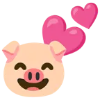 dos corazones + cara de cerdo