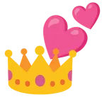 dos corazones + corona