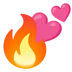 dos corazones + fuego