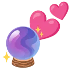 dos corazones + bola de cristal