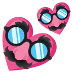 dos corazones + cara disfrazada