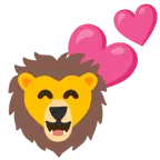 dos corazones + león