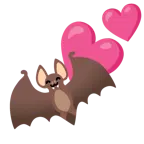 dos corazones + murciélago