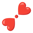 dos corazones + exclamación de corazón