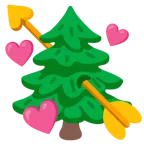 Herz mit Pfeil + Nadelbaum