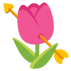 Herz mit Pfeil + Tulpe