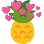 Herz mit Pfeil + Ananas