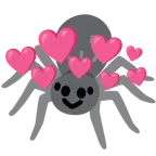 Herz mit Pfeil + Spinne