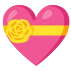Herz mit Schleife + Rose