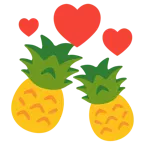 kreisende Herzen + Ananas