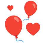 corazones giratorios + globo