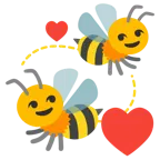 kreisende Herzen + Biene
