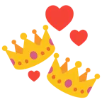corazones giratorios + corona
