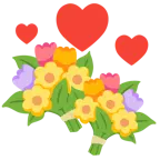 kreisende Herzen + Blumenstrauß