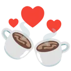 corazones giratorios + bebida caliente