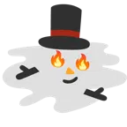 Feuer + Schneemann ohne Schneeflocken