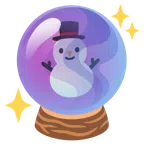 Kristallkugel + Schneemann ohne Schneeflocken