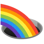 Loch + Regenbogen