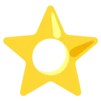 Loch + weißer mittelgroßer Stern