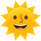 faccina con un gran sorriso + faccina sole