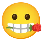 visage rieur + rose