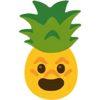 visage rieur + ananas