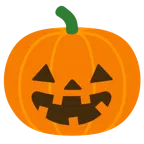faccina con un gran sorriso + zucca di Halloween