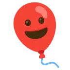 visage rieur + ballon gonflable