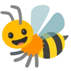visage rieur + abeille
