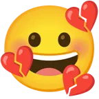 faccina con un gran sorriso + cuore infranto