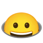 faccina con un gran sorriso + buco