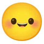 faccina con un gran sorriso + faccina con occhi sorridenti