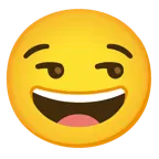faccina con un gran sorriso + faccina contrariata