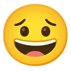 faccina con un gran sorriso + faccina perseverante