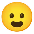 faccina con un gran sorriso + faccina imbronciata con bocca aperta