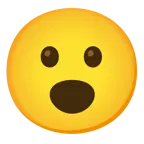 faccina con un gran sorriso + faccina con bocca aperta