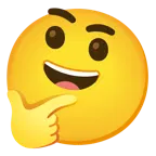 faccina con un gran sorriso + faccina concentrata