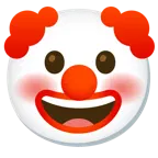 faccina con un gran sorriso + faccina pagliaccio