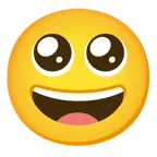 faccina con un gran sorriso + faccina supplichevole