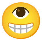 beaming face with smiling eyes + eye