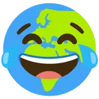 face with tears of joy + globe showing Europe-Africa