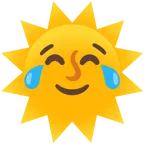 face with tears of joy + sun with face