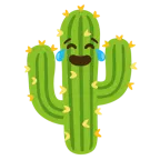 face with tears of joy + cactus