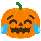face with tears of joy + jack-o-lantern