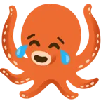 face with tears of joy + octopus