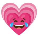 face with tears of joy + growing heart