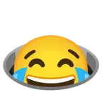 وجه بدموع فرح + ثقب